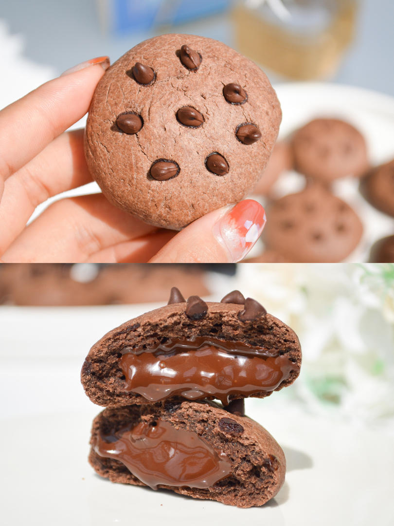 一口爆浆‼️好吃哭的爆浆巧克力流心曲奇💥