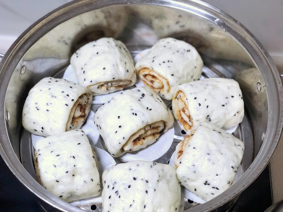 黑芝麻馒头（冬日快手一次发酵大法）