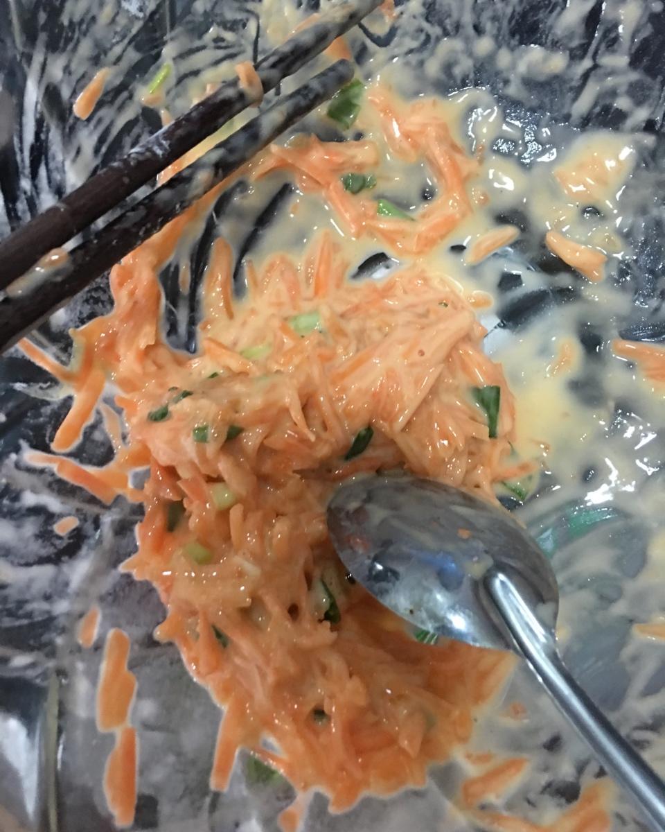 胡萝卜香菜素丸子