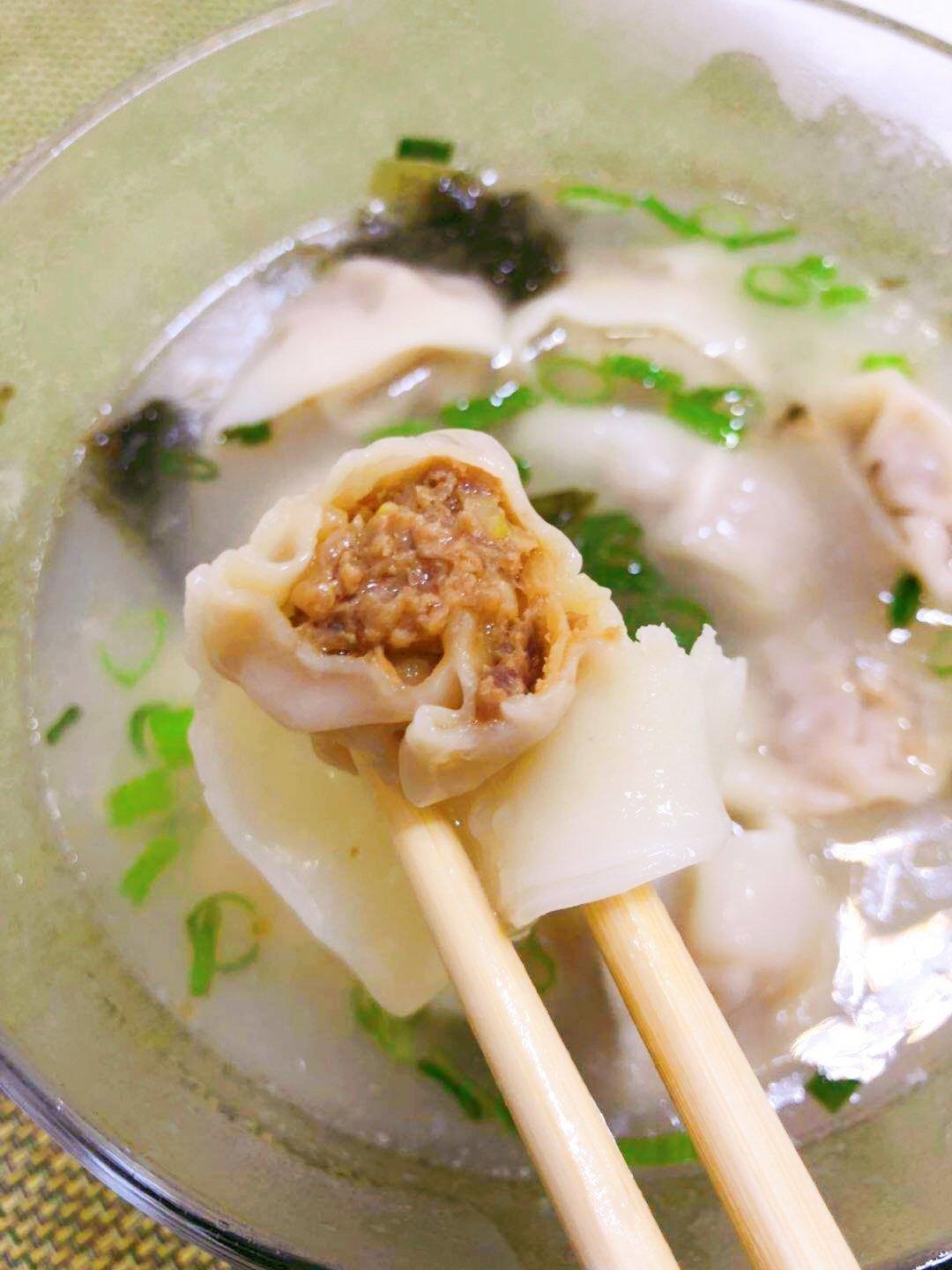 老爸牌鲜肉混沌（包混沌手法）超好吃～