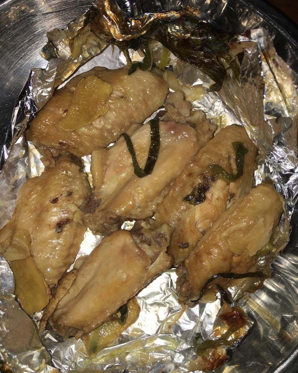 葱香纸包鸡翅