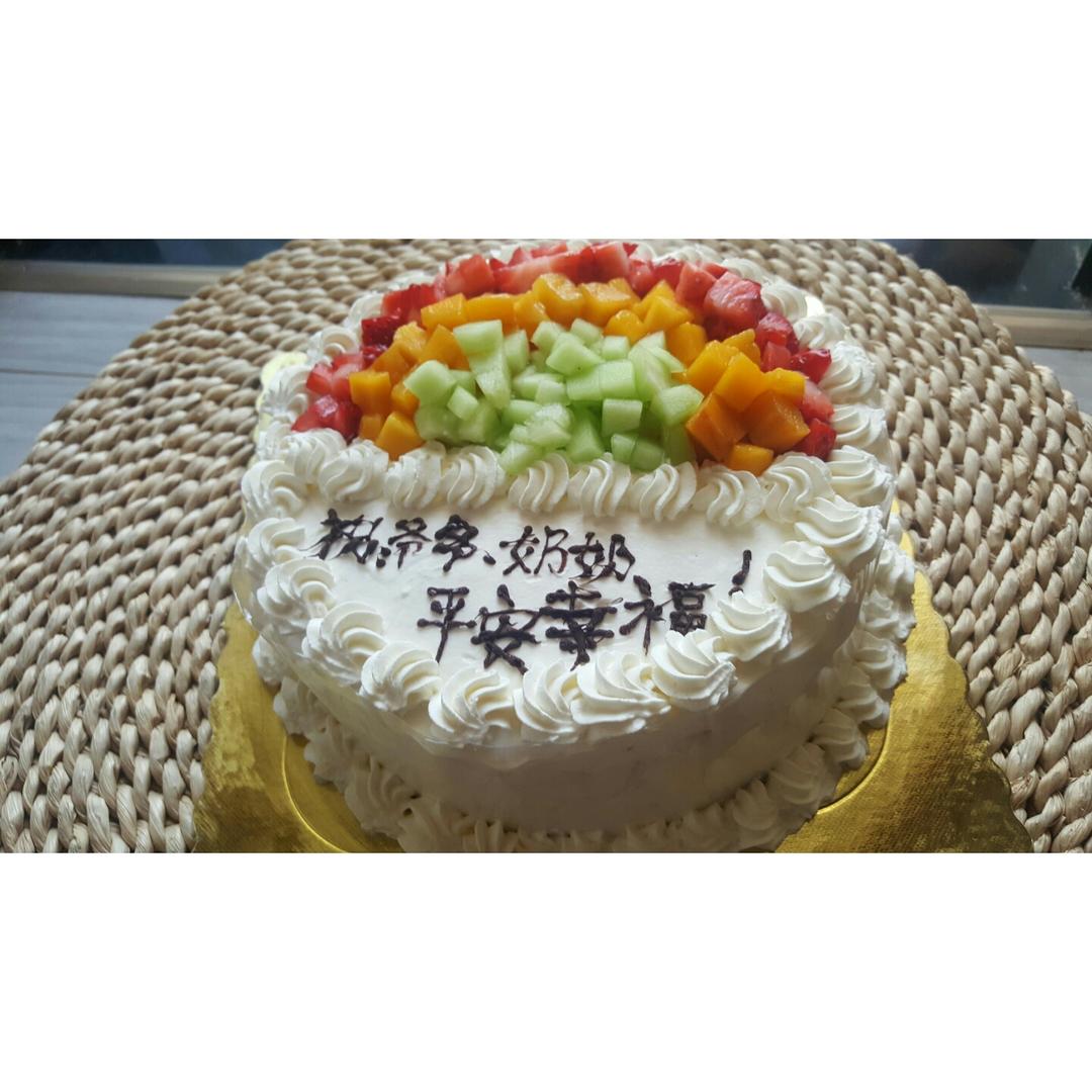 彩虹水果装饰蛋糕的全部作品