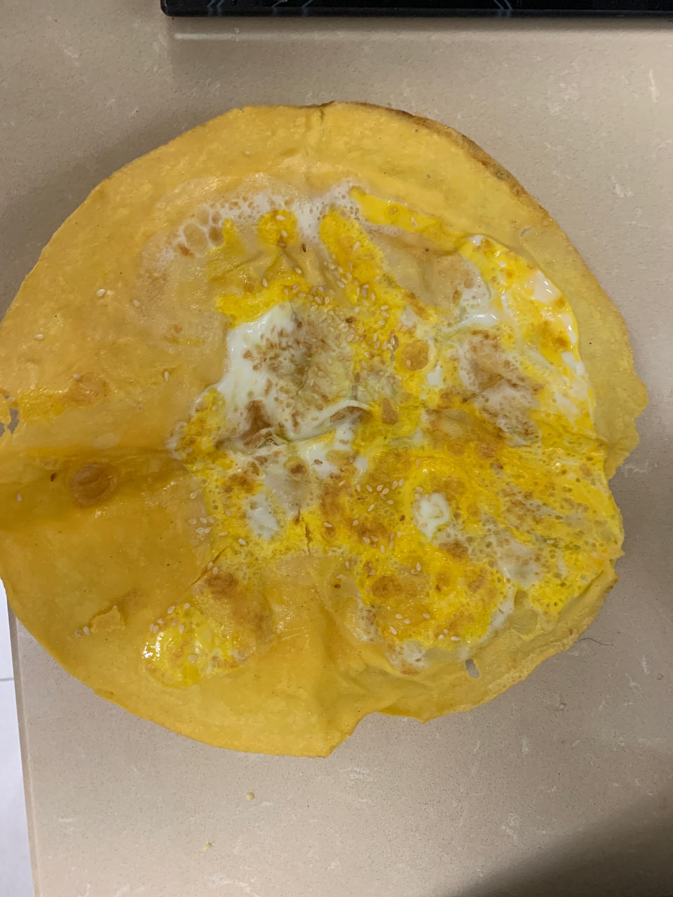 无油纯玉米面煎饼
