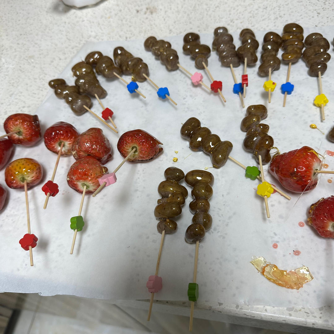 冰糖山药豆 mini冰糖葫芦