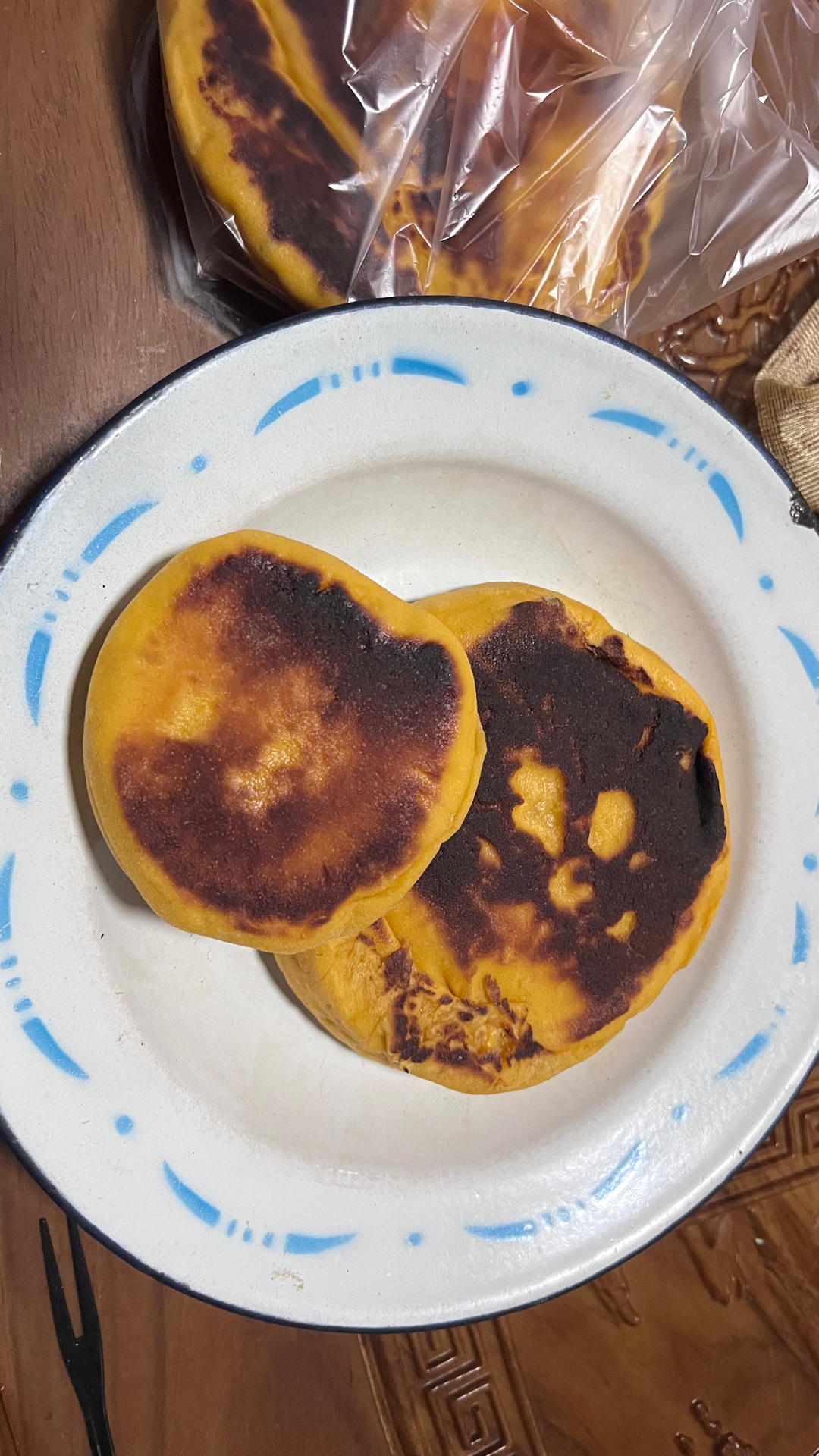 不加1滴水的南瓜发面饼