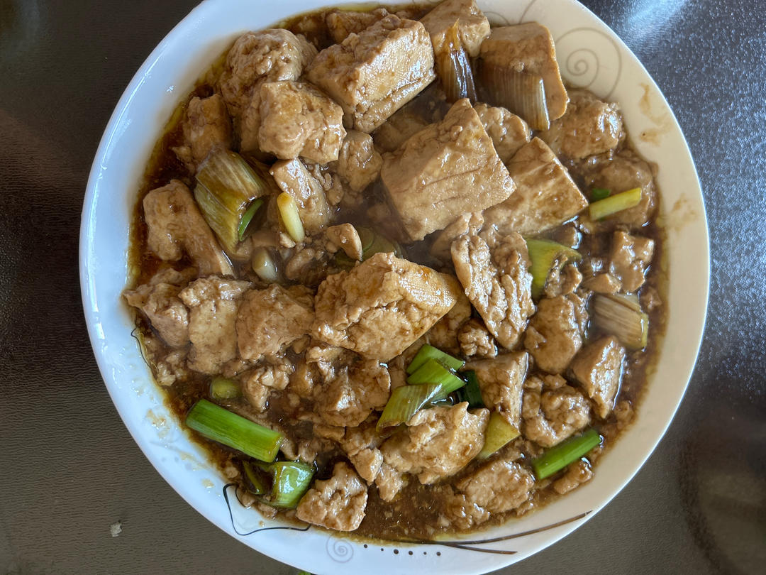 葱烧豆腐