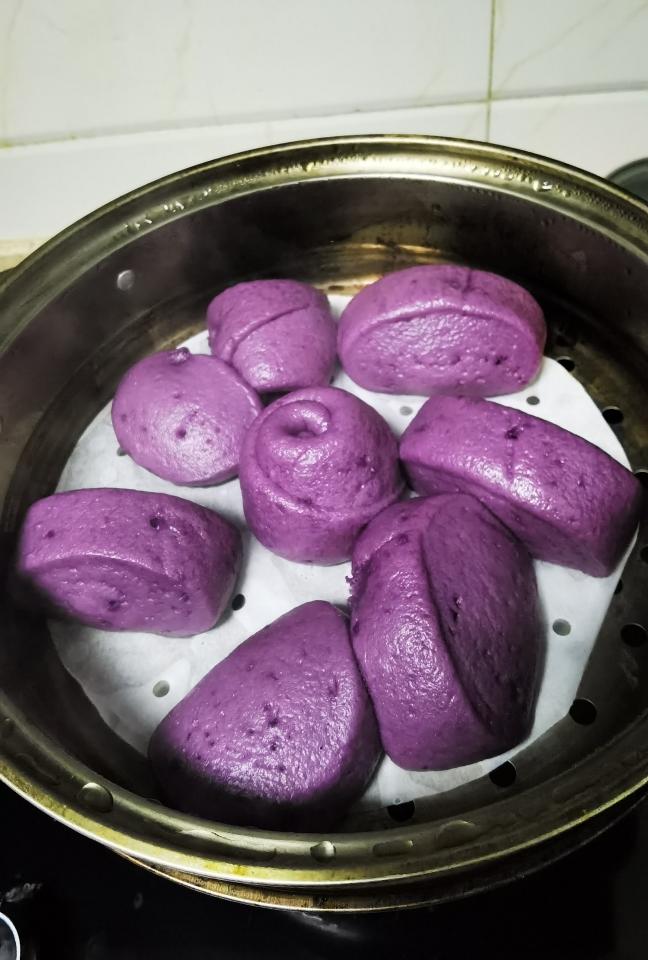 极柔紫薯馒头