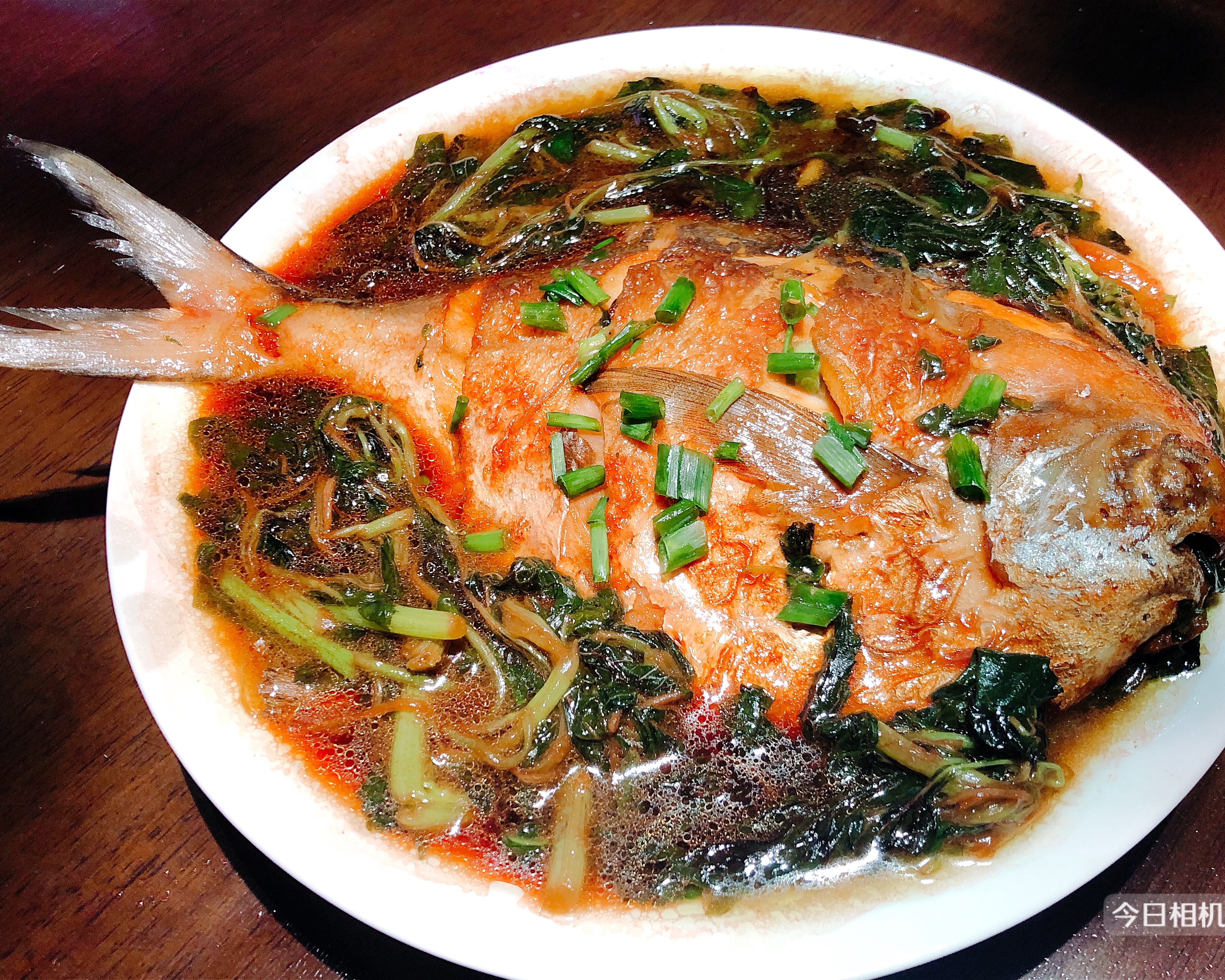 家烧鲳鱼红米苋的做法