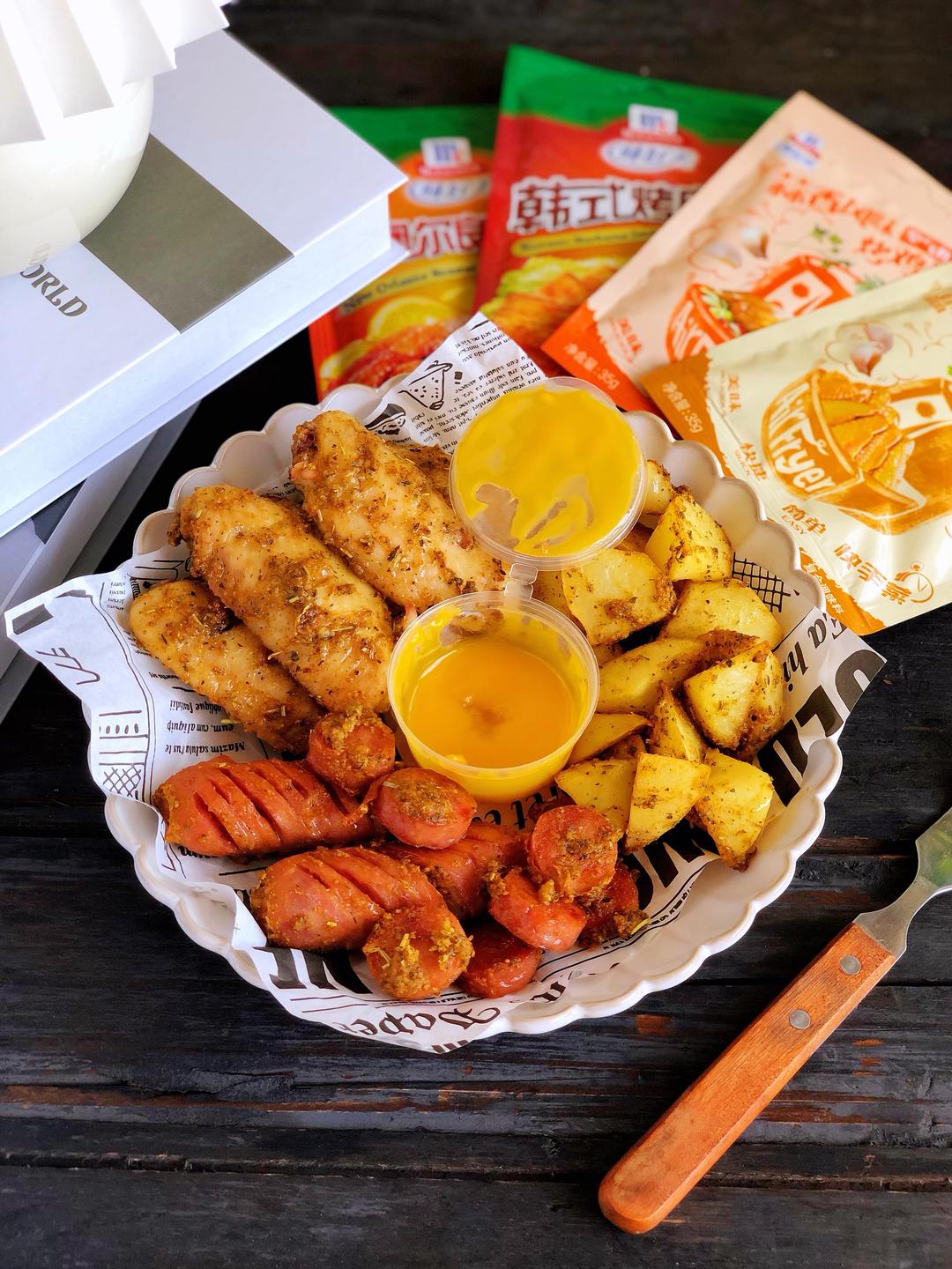 蒜香口味小食拼盘，快手追剧零食，比外卖还香，吃到过瘾的做法