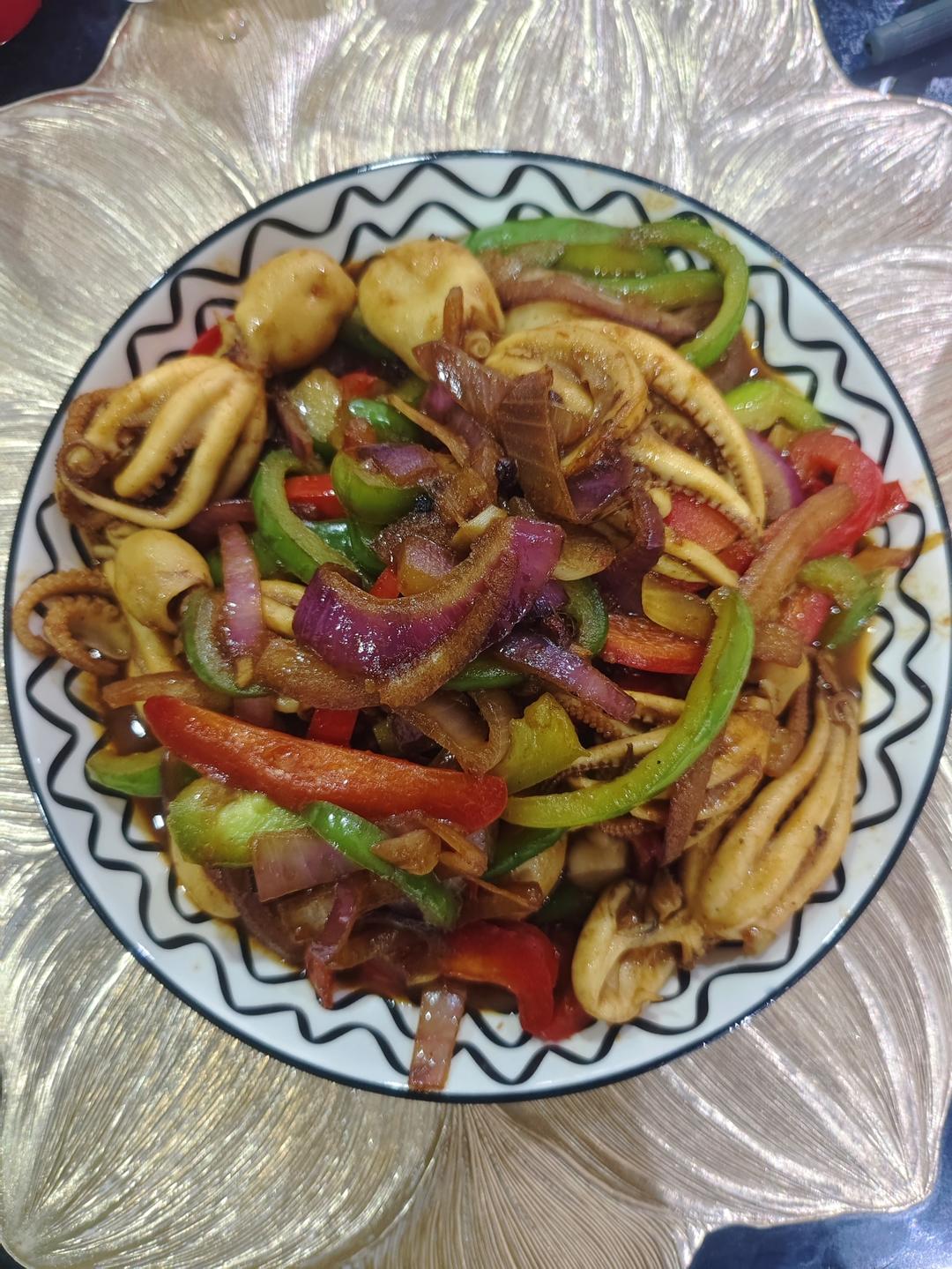 酱爆八爪鱼的做法