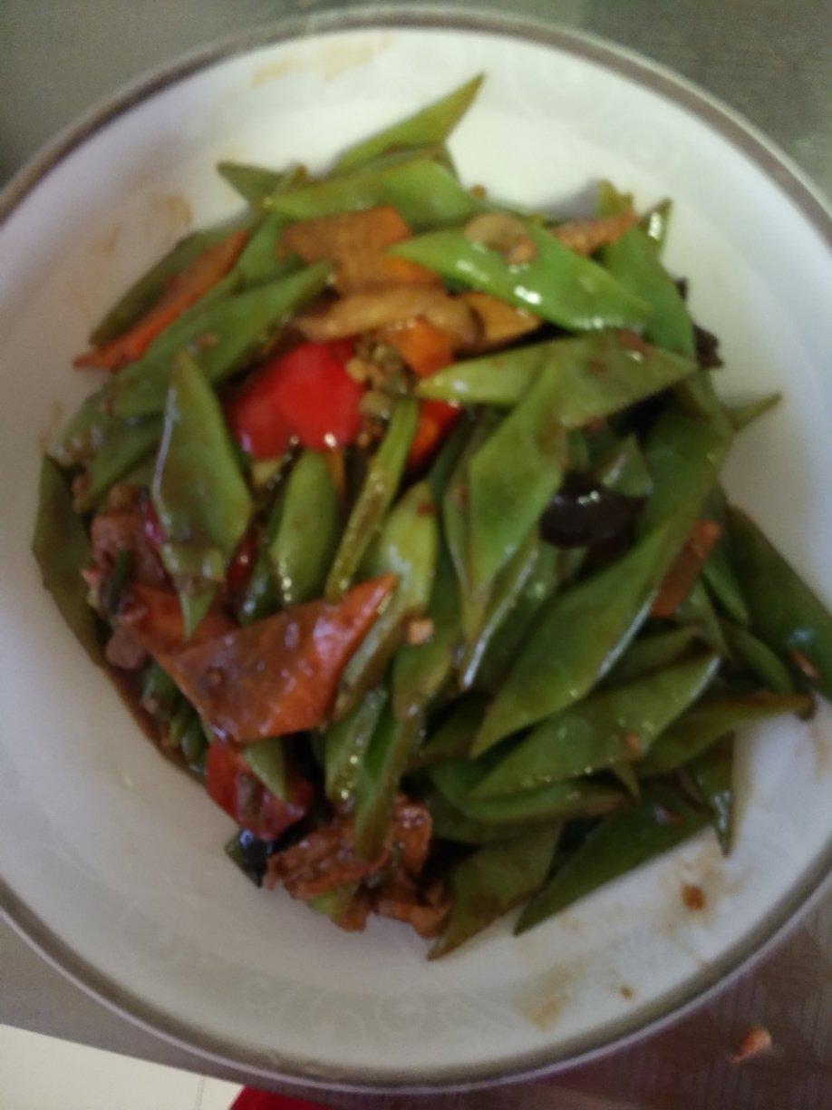 大扁豆炒五花肉