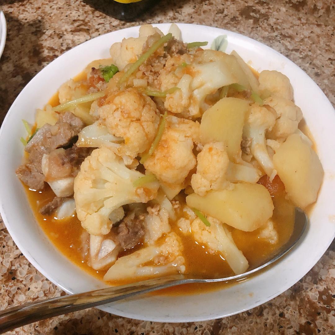 土豆番茄菜花的做法