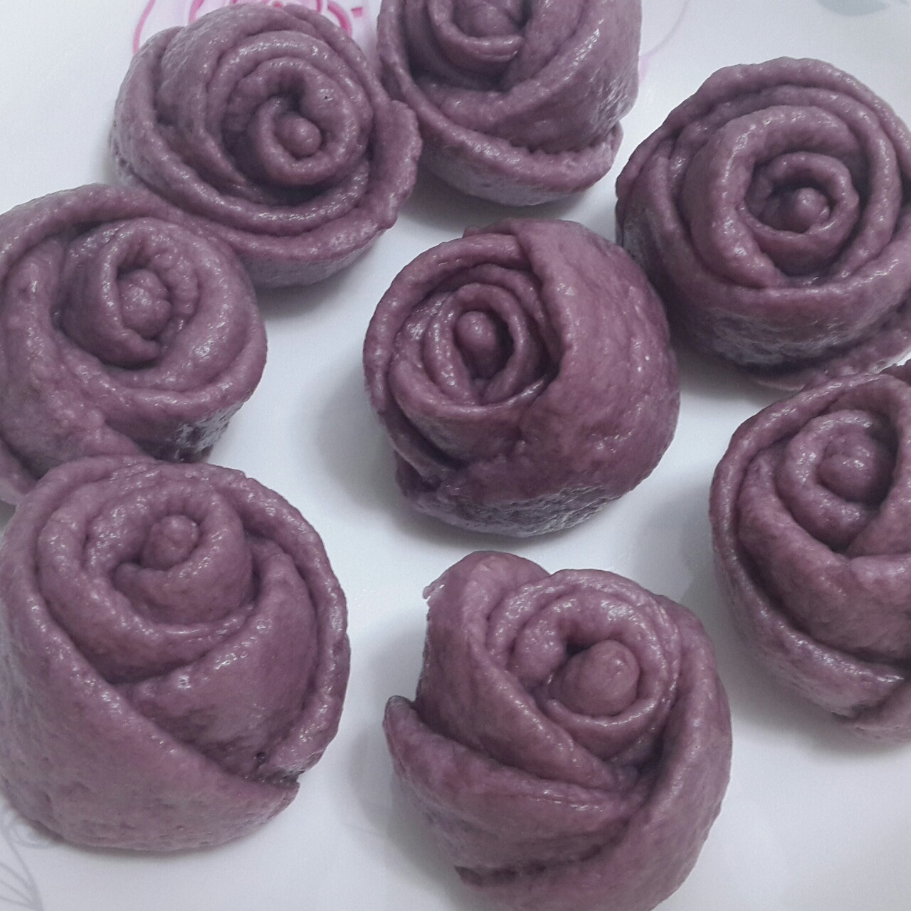 紫薯玫瑰花馒头