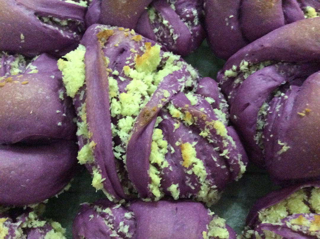 🔥松软拉丝巨好吃‼️自制高颜值紫薯椰蓉面包‼️