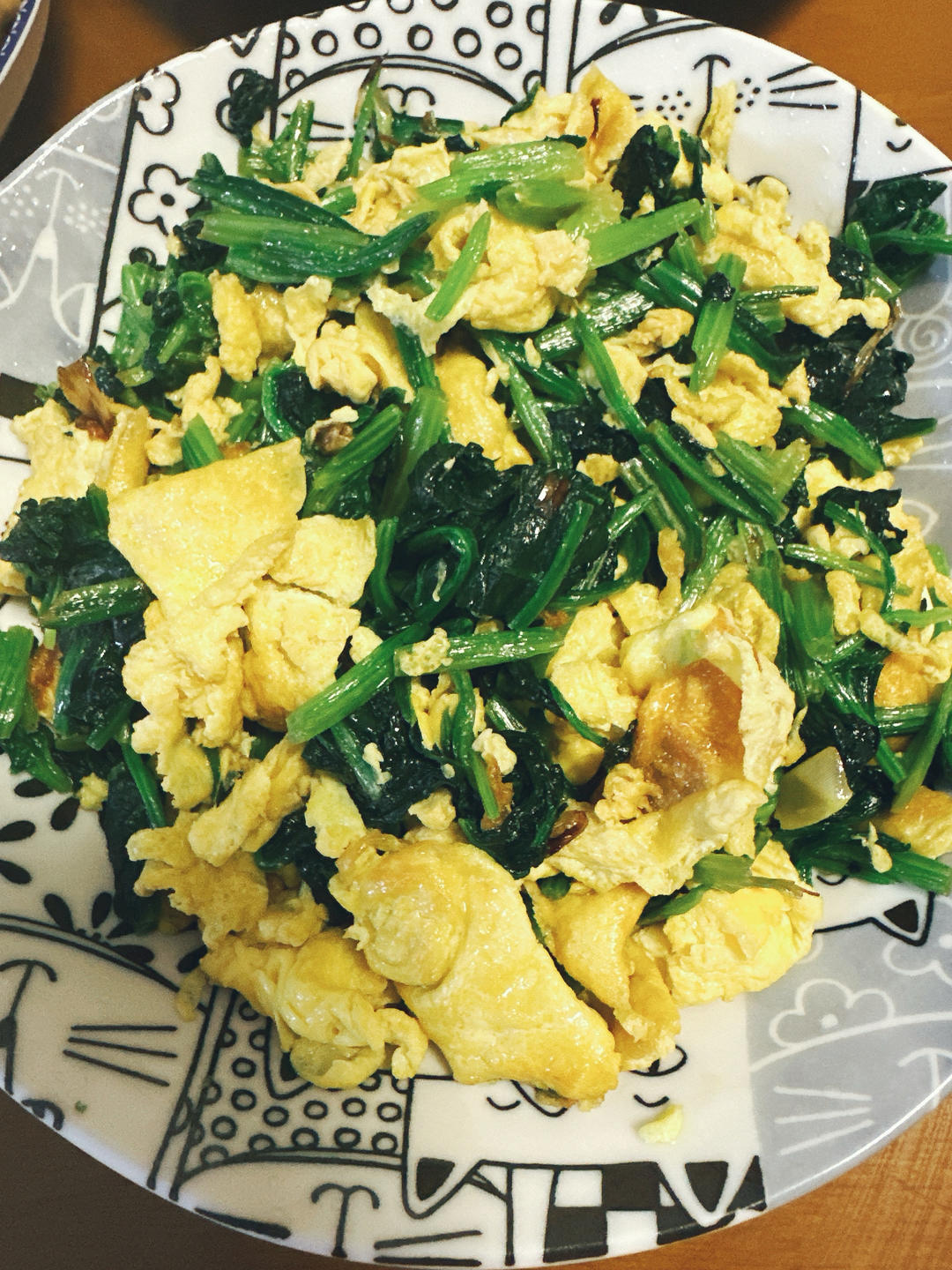 菠菜炒鸡蛋