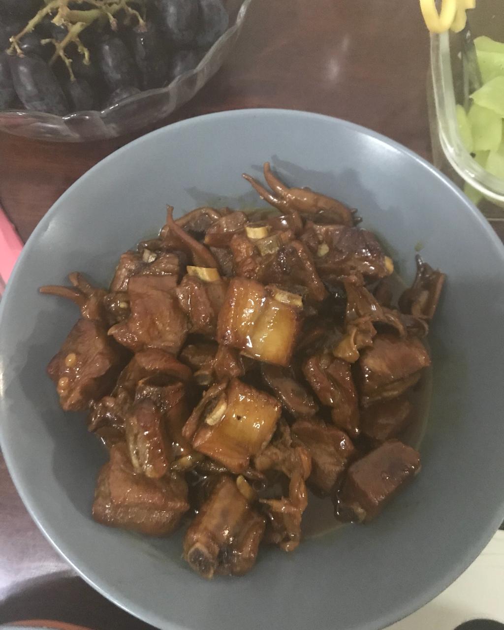 墨鱼干烧肉