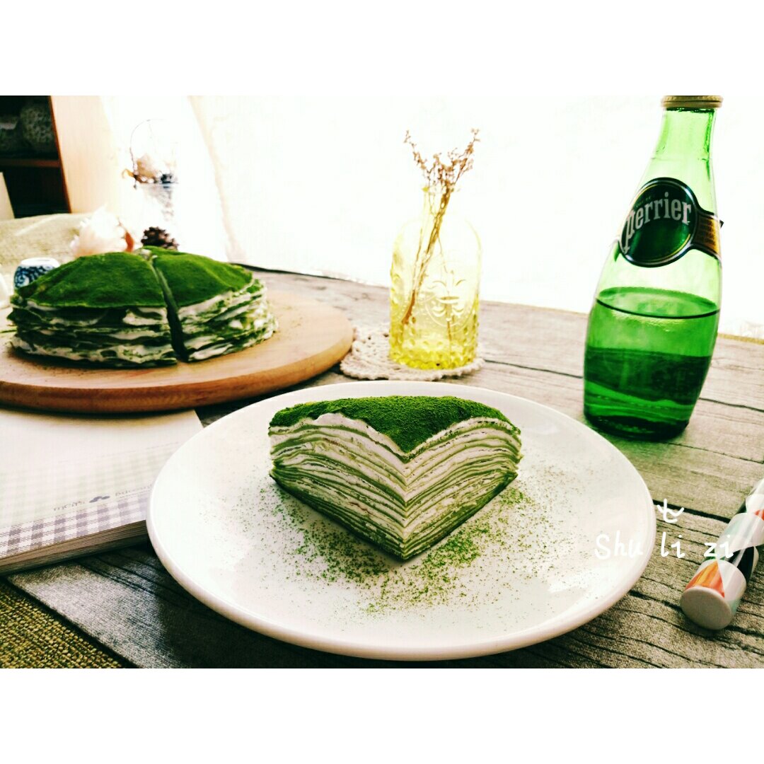 美味的煎蛋糕—抹茶千层蛋糕