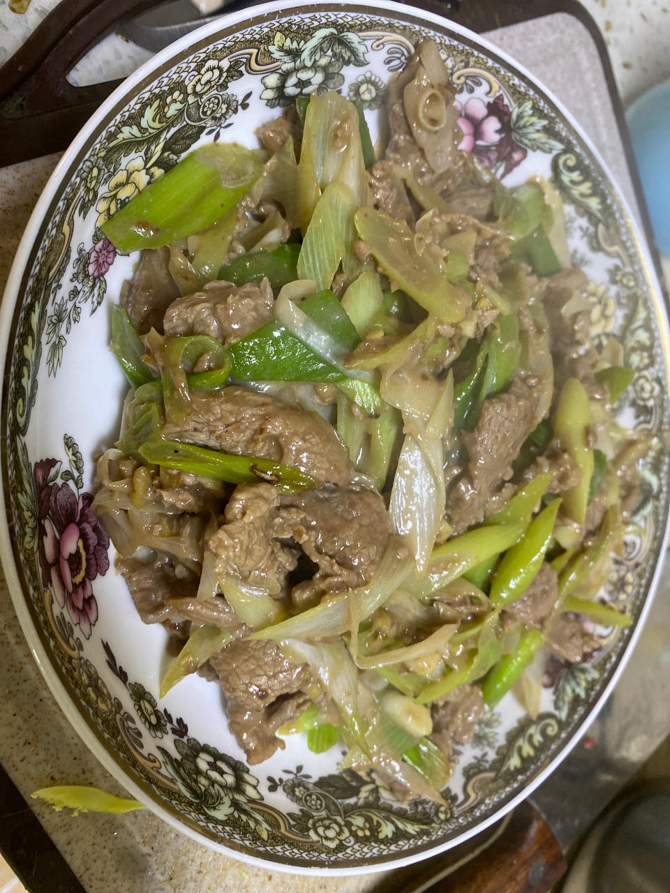 葱爆牛肉，牛肉鲜嫩是关键