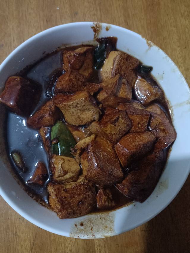 葱烧豆腐