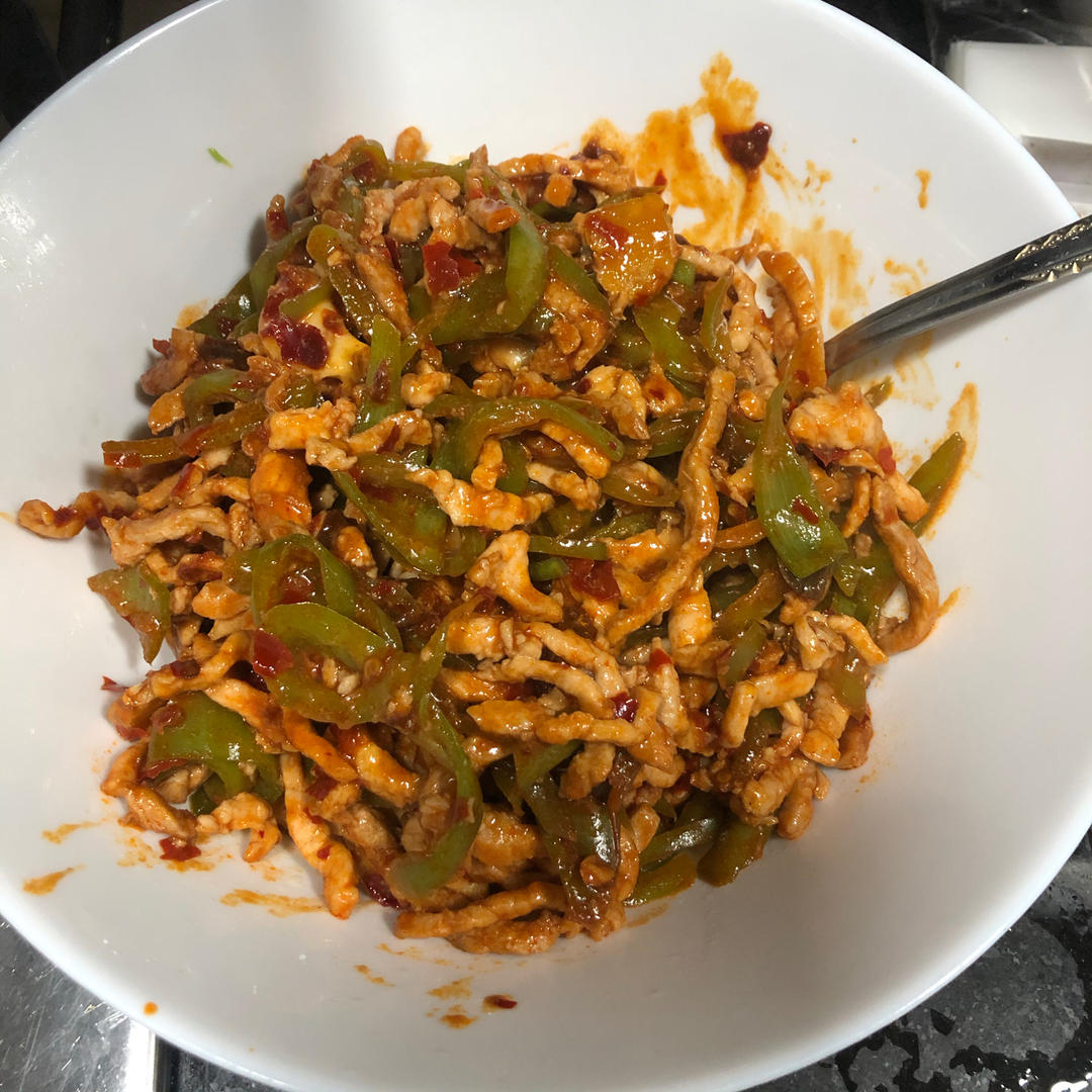肉丝青椒盖饭