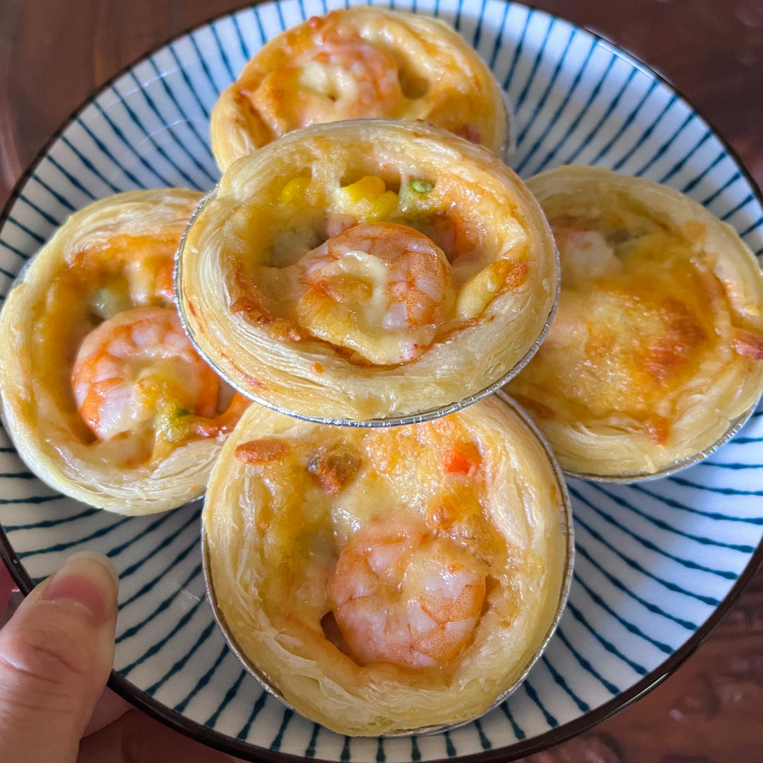 简易早餐一一虾塔