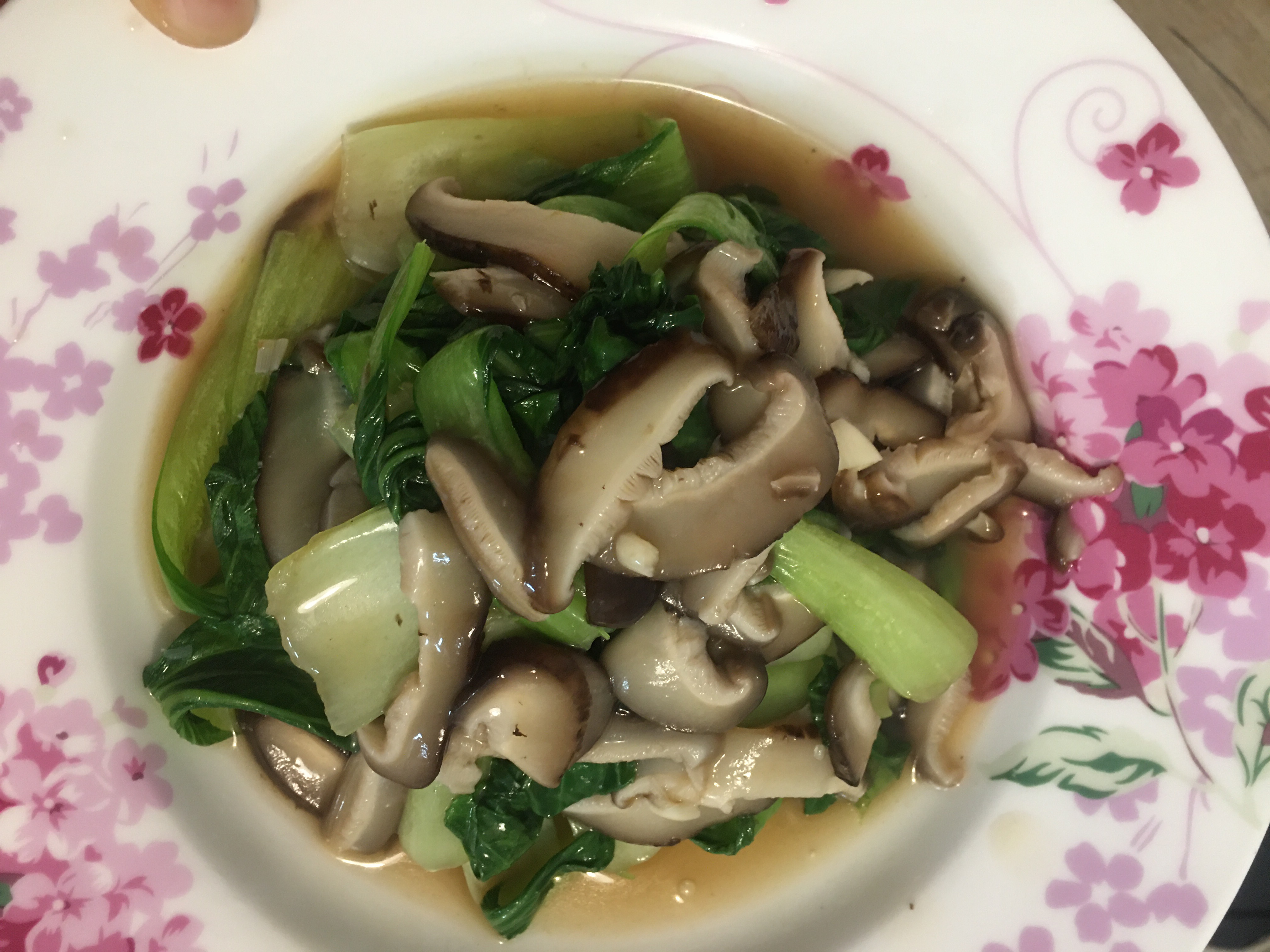 香菇小青菜油煮菜的做法