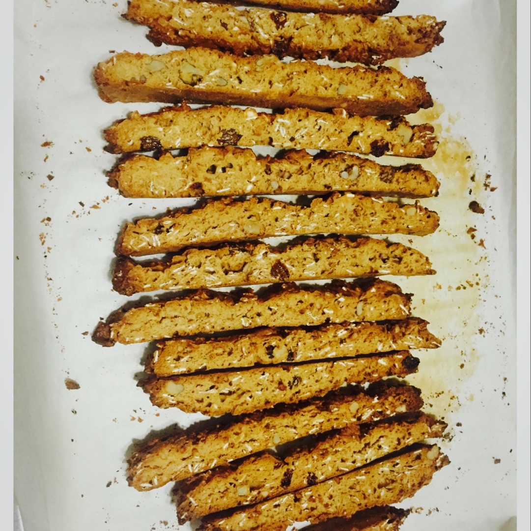 【健康零食】燕麦坚果意式脆饼
