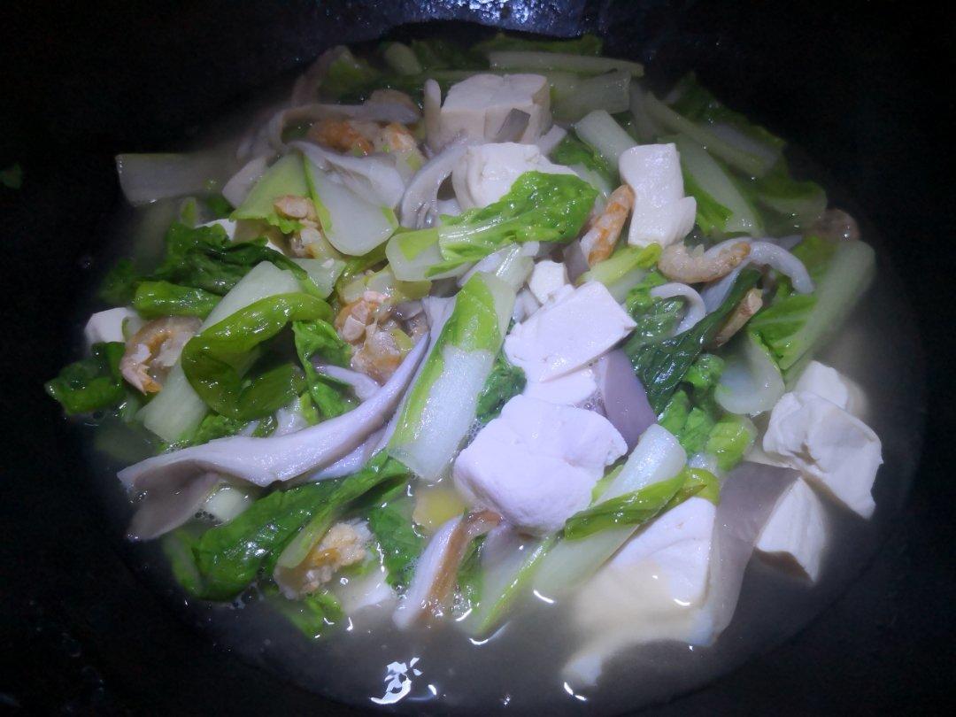 小白菜海米炖豆腐