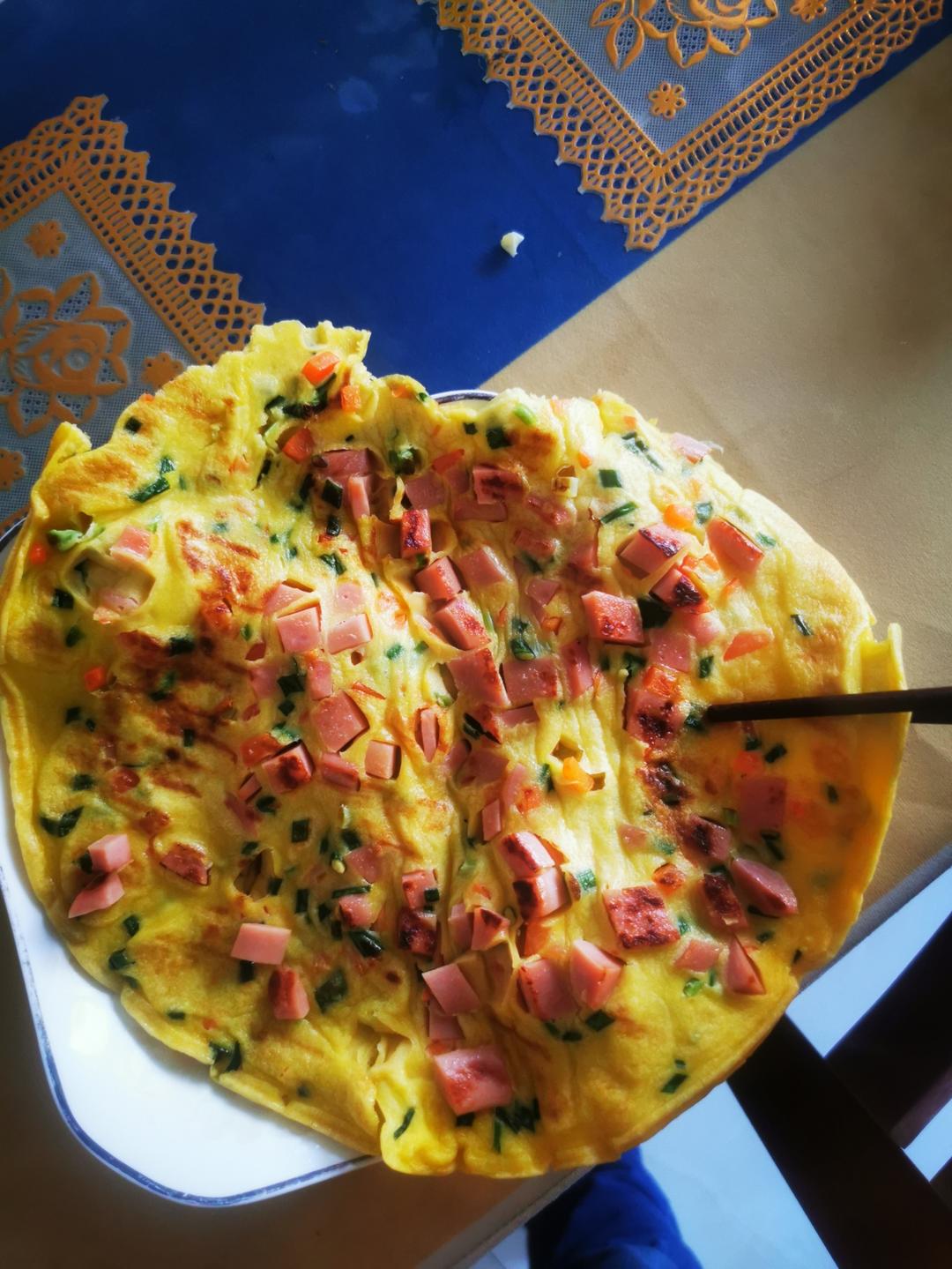 简单快手鸡蛋饼 柔软翻面不破