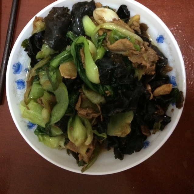 小油菜炒黑木耳