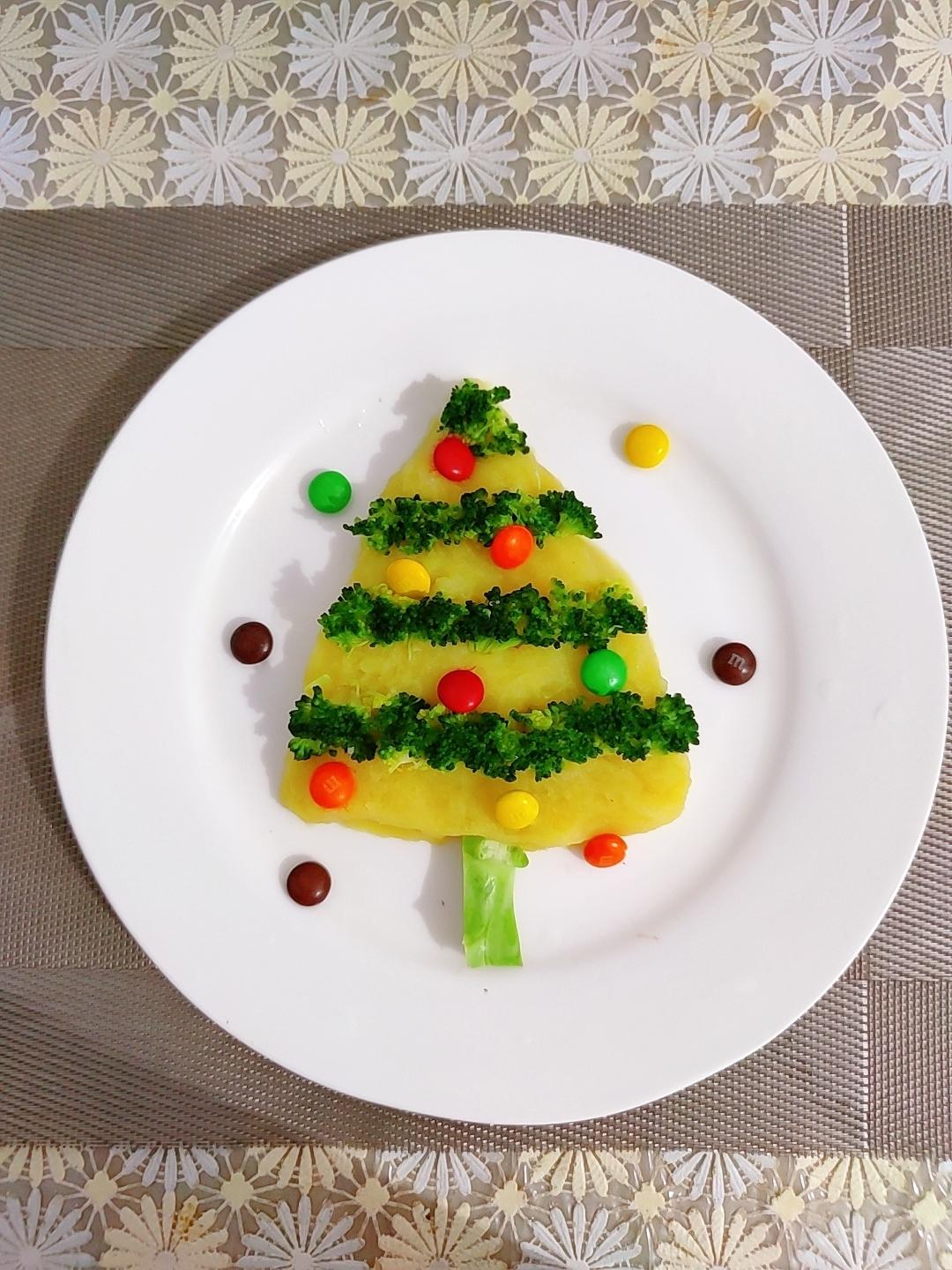 土豆泥西兰花圣诞树