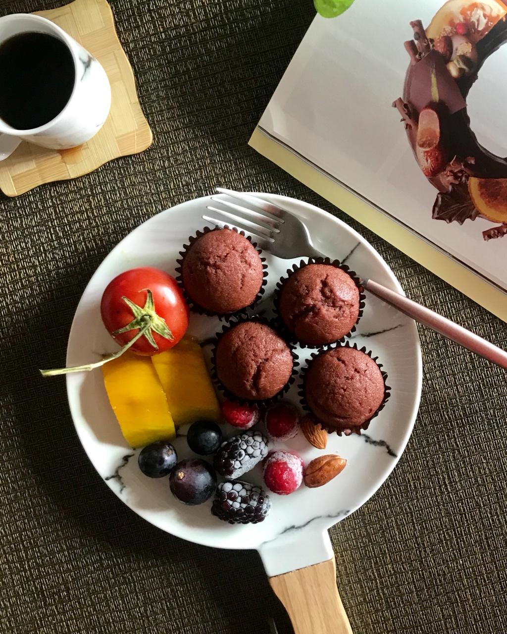 夏日清新 | 爆浆蓝莓杯子蛋糕