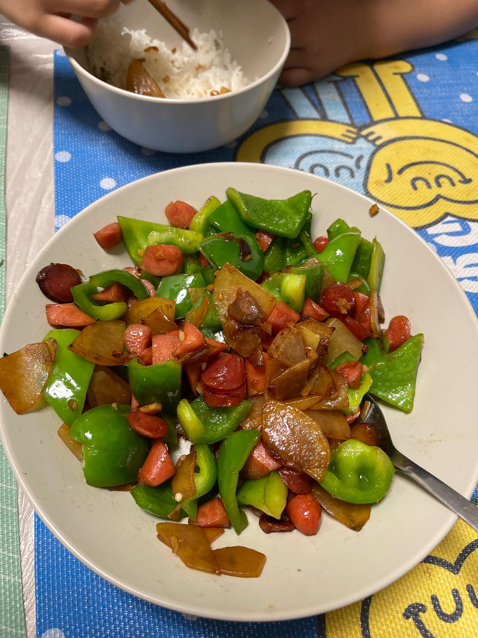 土豆片炒火腿肠