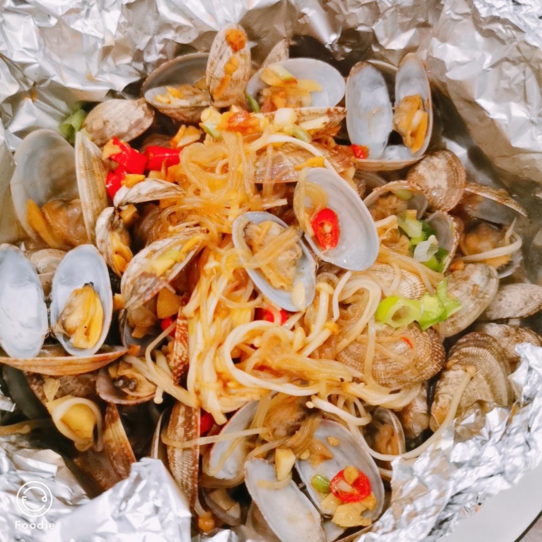 锡纸花甲粉丝的做法