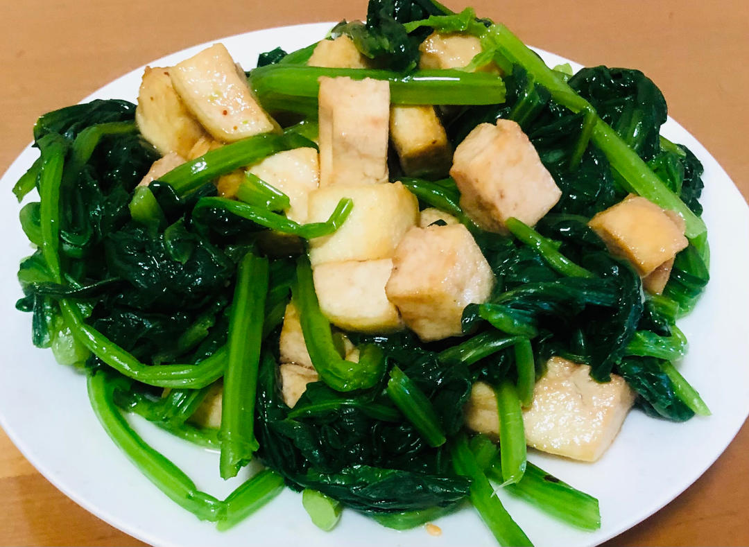 菠菜拌豆干