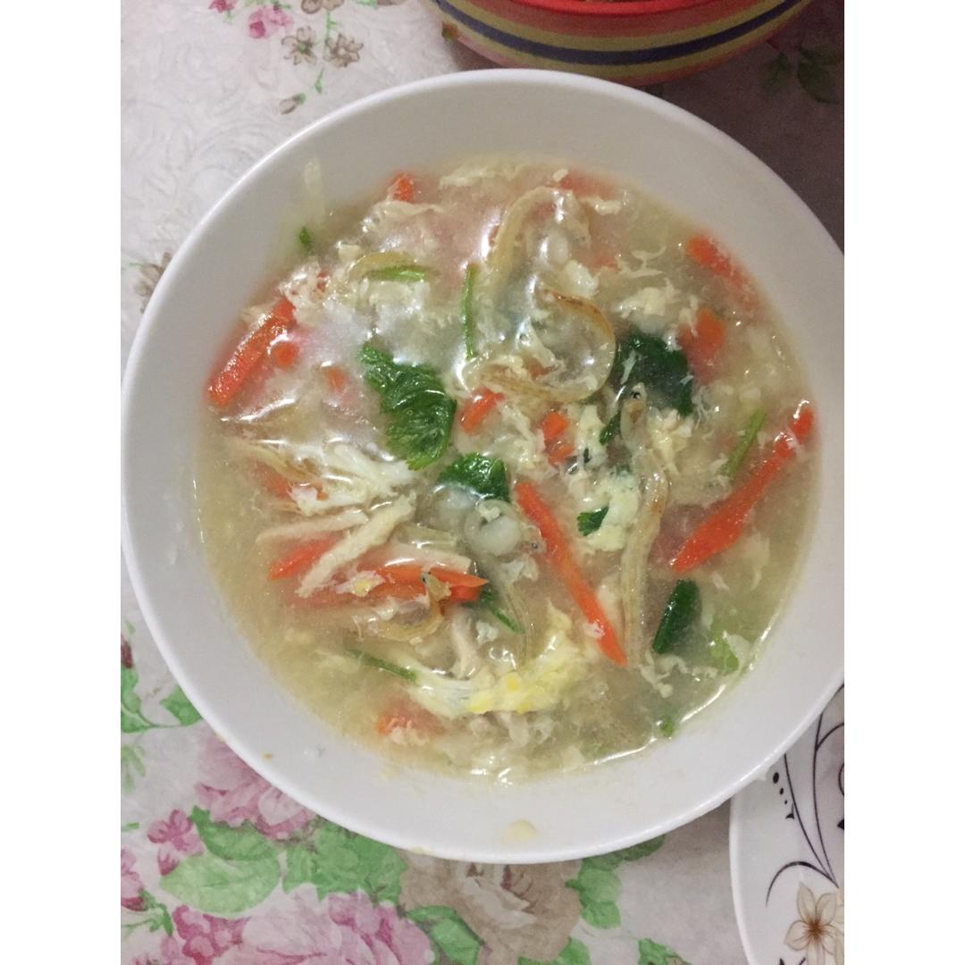 清淡鸡丝萝卜疙瘩汤