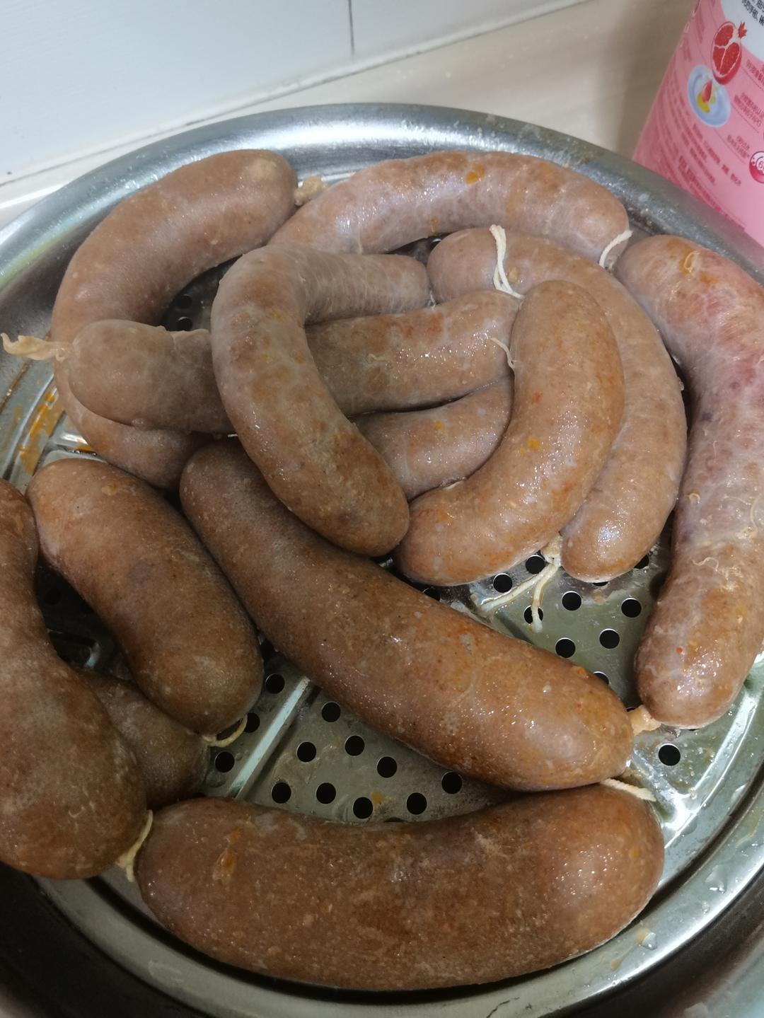 自制淀粉肠和肉肠