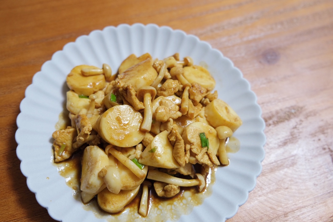 鲜嫩の「玉子豆腐炒鸡片」