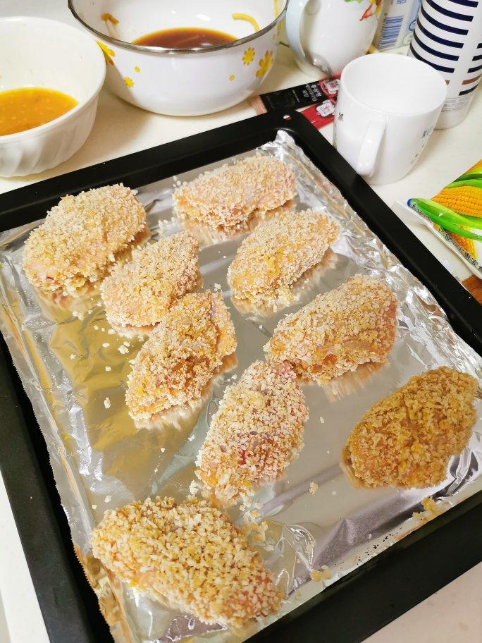 irina96做的烤箱面包糠烤鸡翅