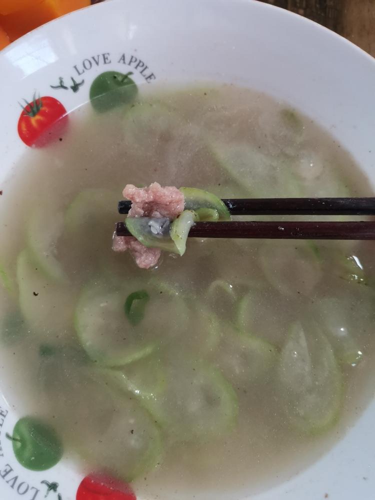 丝瓜肉片汤