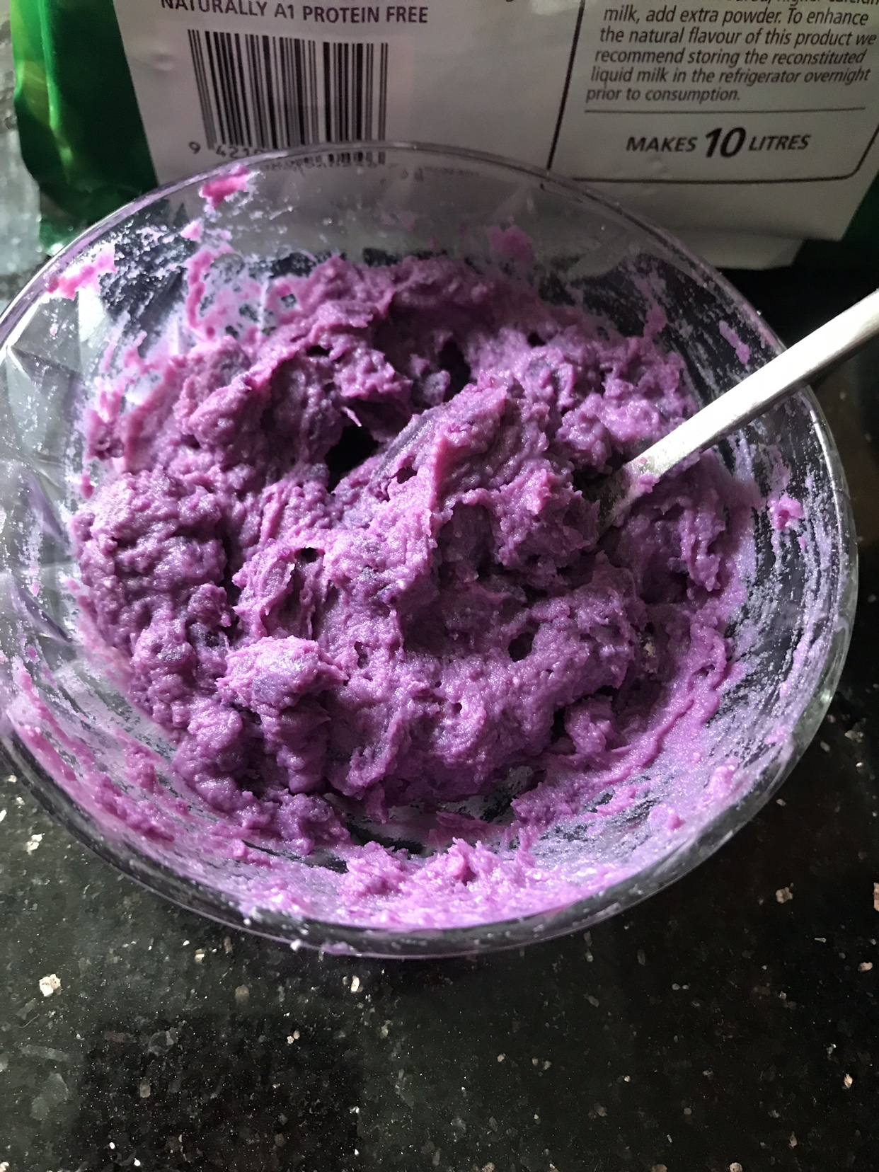 低脂美味紫薯泥（球）的做法 步骤3