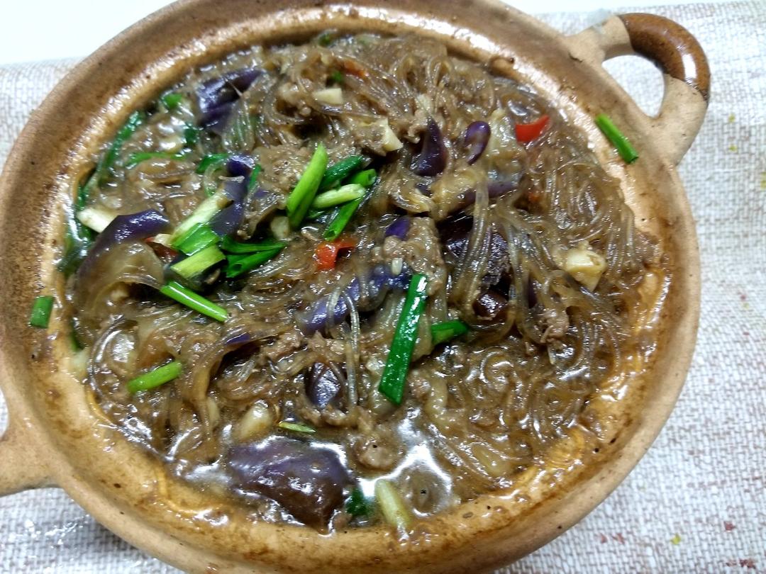肉末茄子粉丝煲
