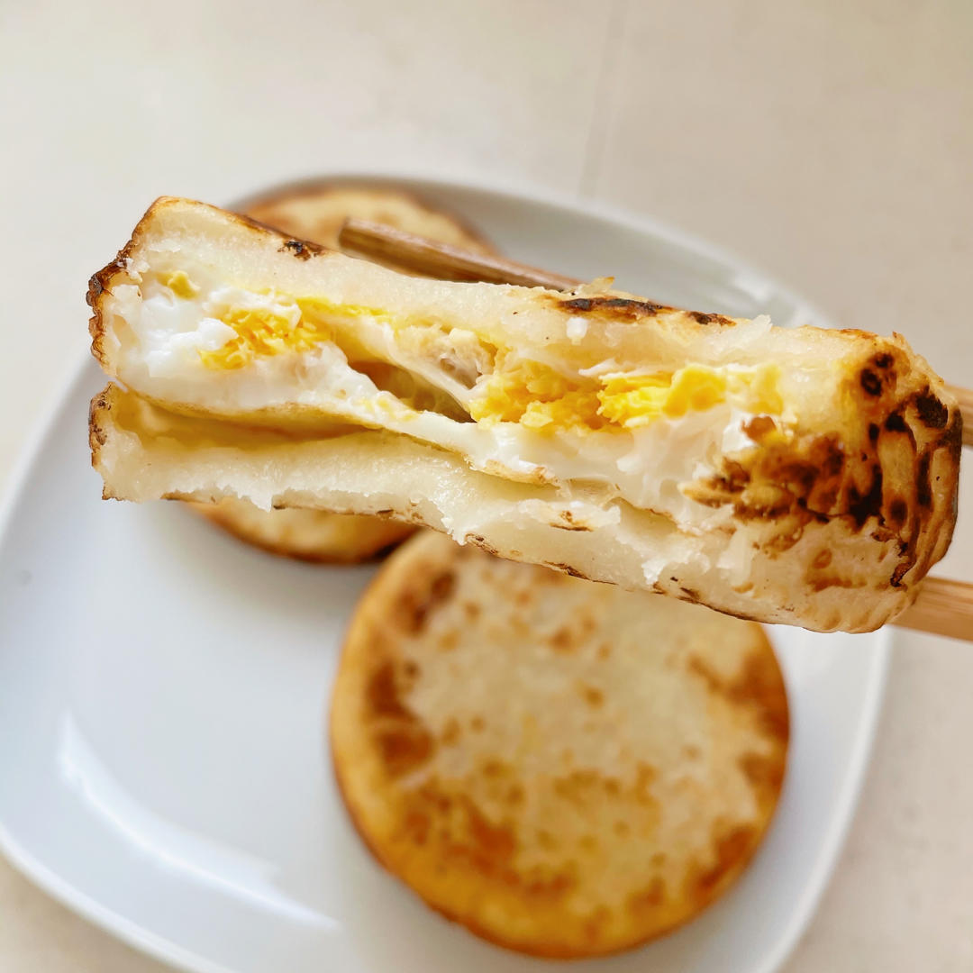 早餐霸王~沉甸甸鸡蛋汉堡