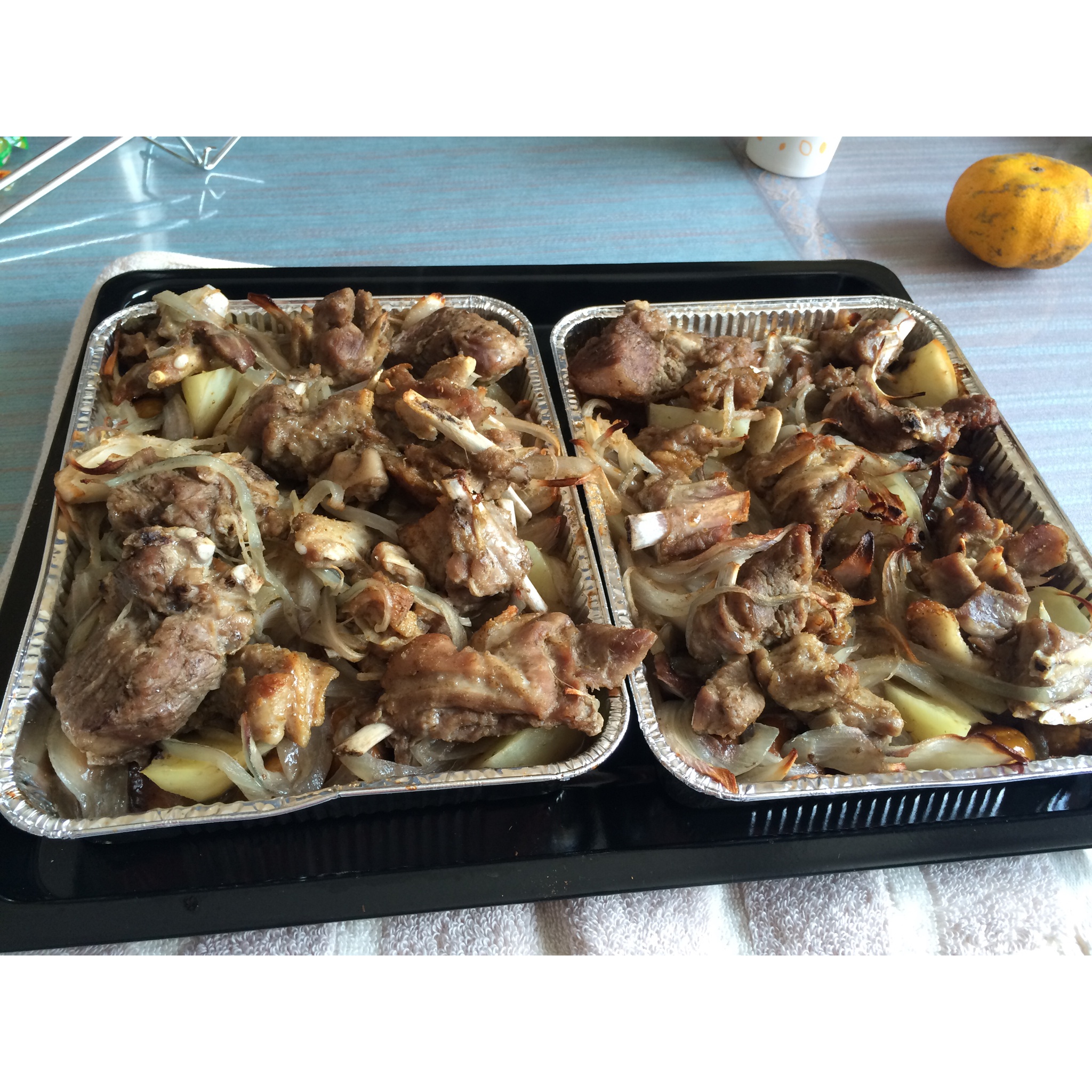 土豆洋葱烤羊排