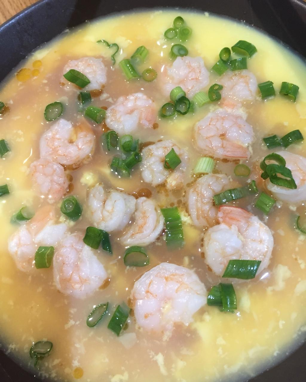 虾仁豆腐蒸水蛋
