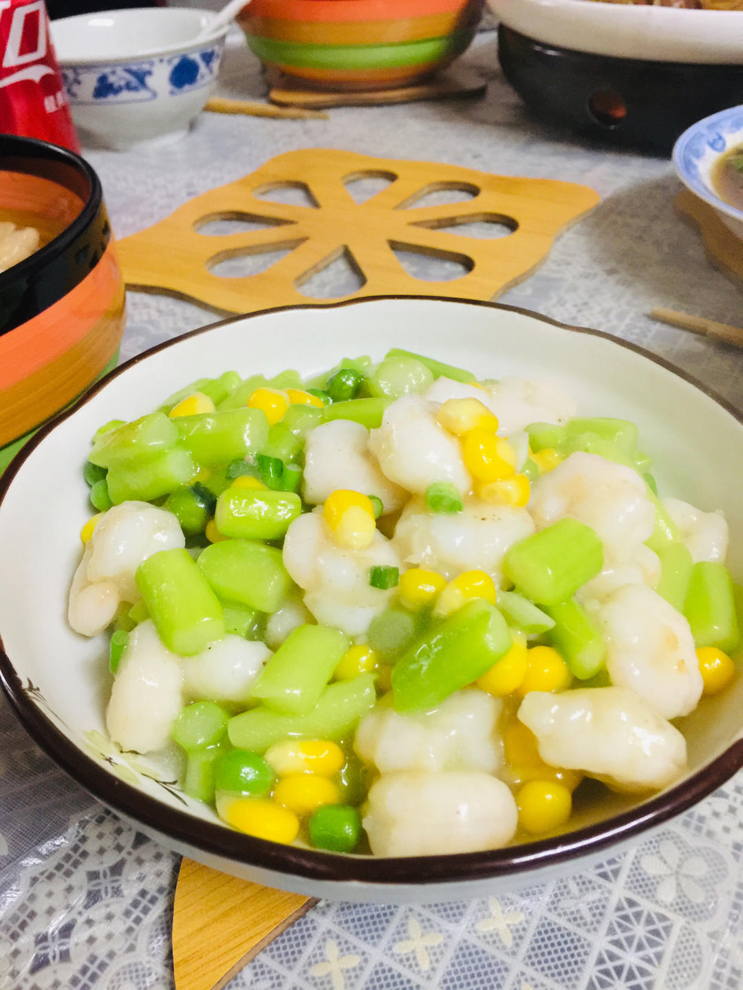 春天的菜～芦笋玉米炒蛋