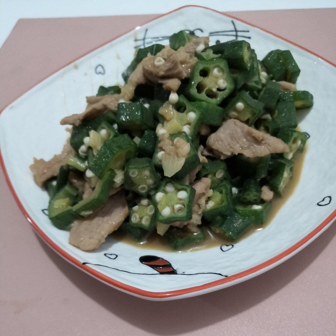 ⏰五分钟菜之秋葵炒肉丝
