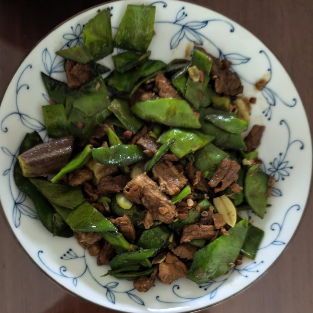 东北油豆角炖肉