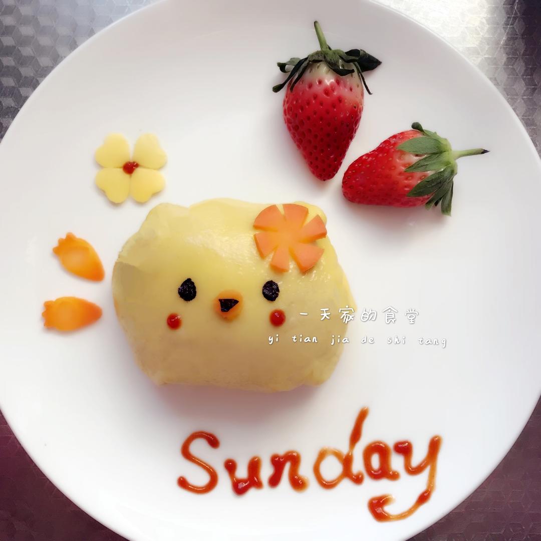 小鸡蛋包饭便当