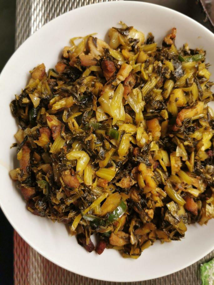 steve319做的老爸的招牌小菜——雪菜炒肉丝